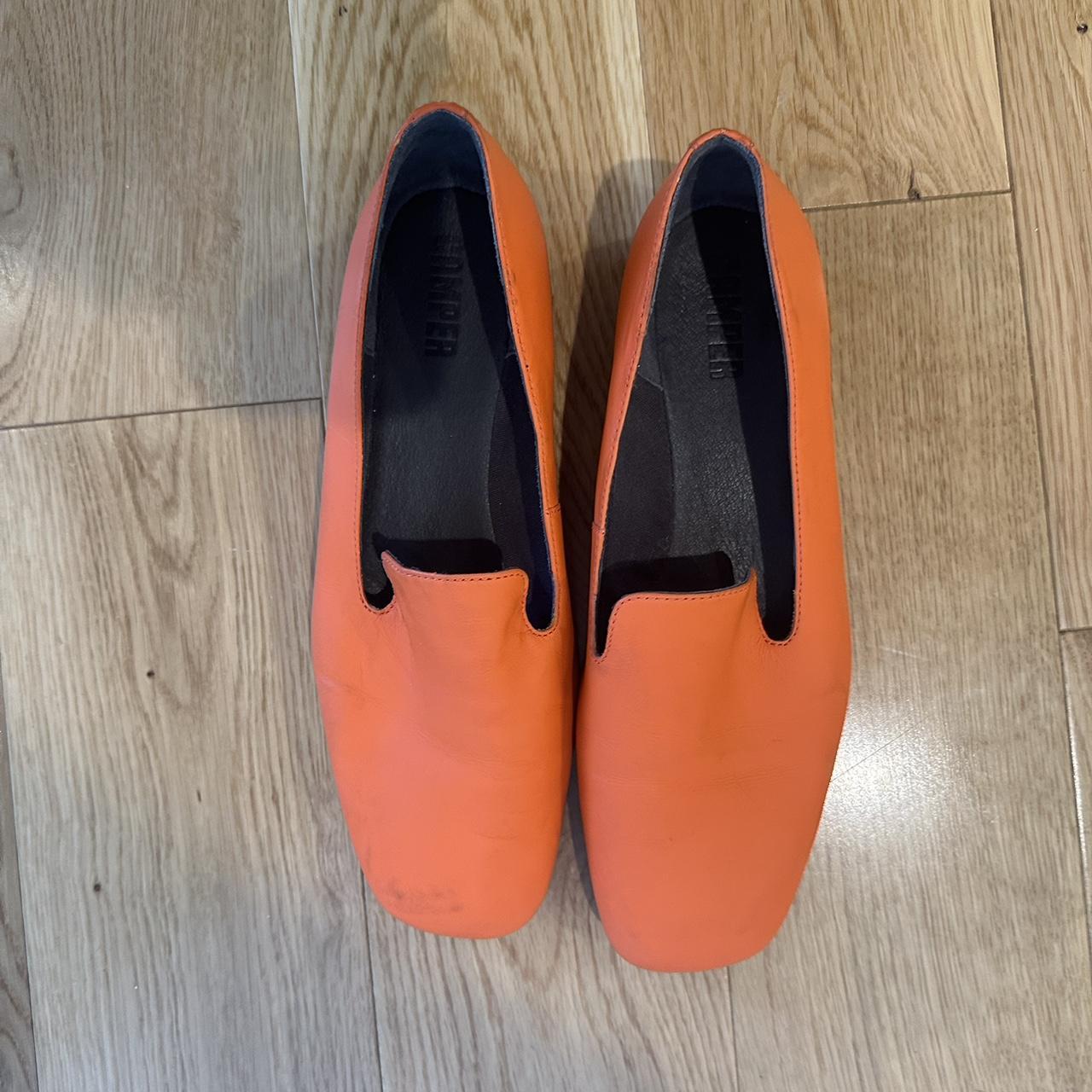 camper orange shoes