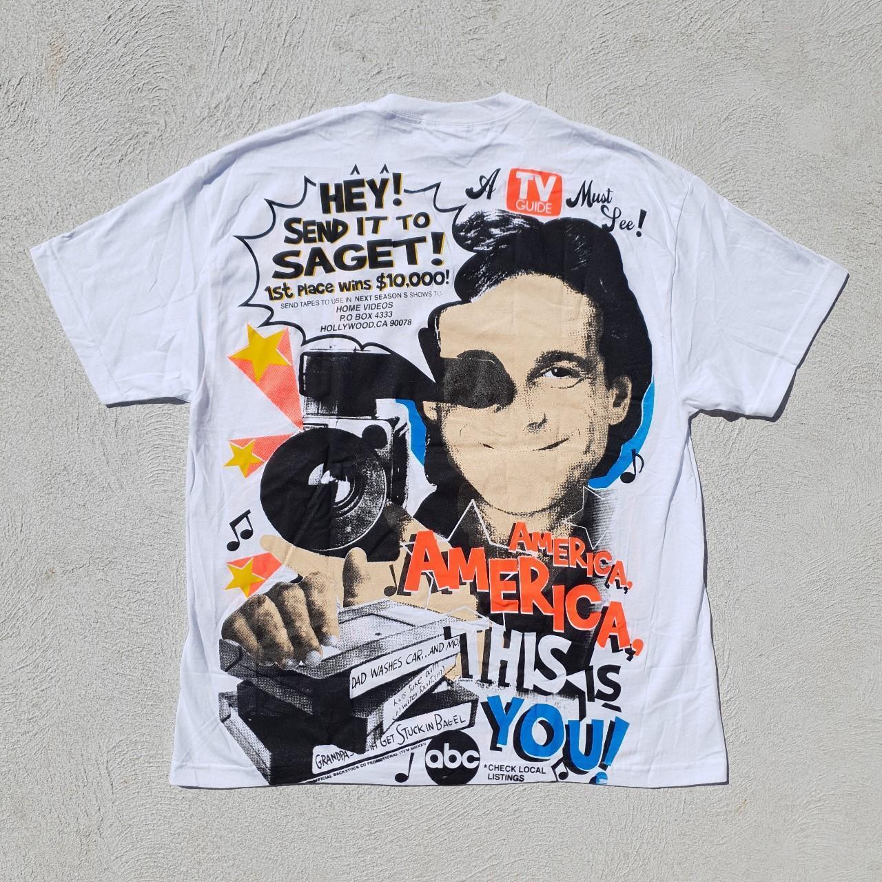 Bob Saget AMV All Over Print Backstock Co store Bootleg Rap Tee Shirt L