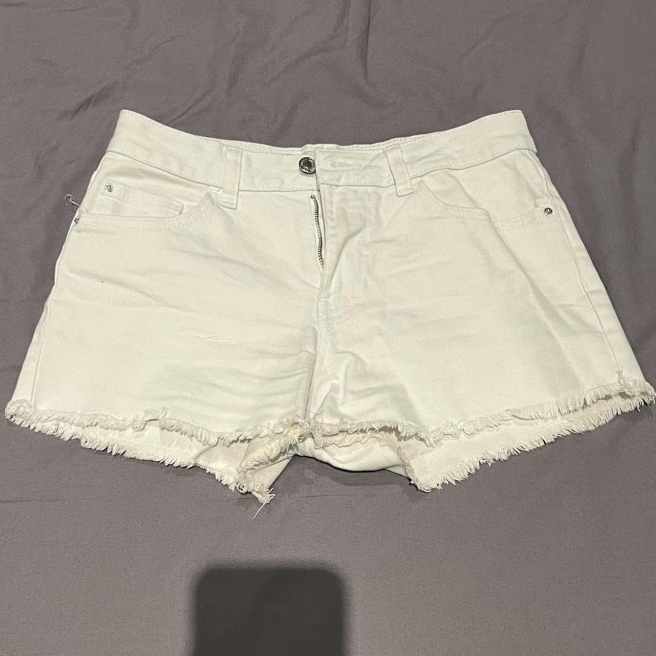 Primark white raw hem denim low rise/low waisted... - Depop