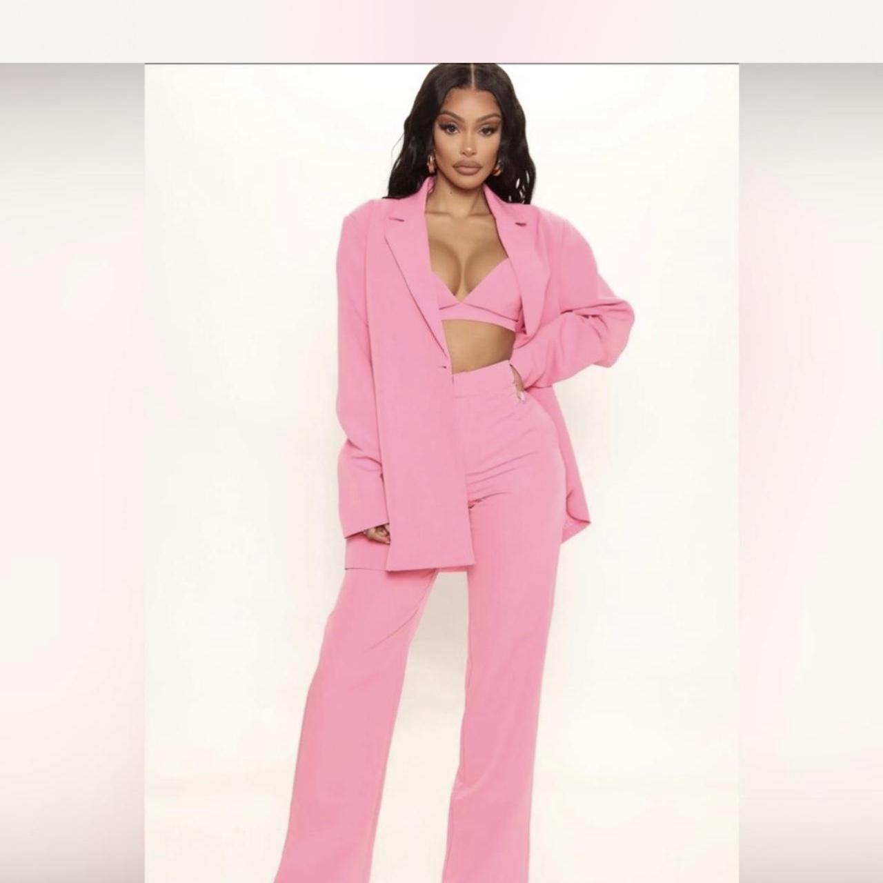 Fashion nova pink suit hotsell