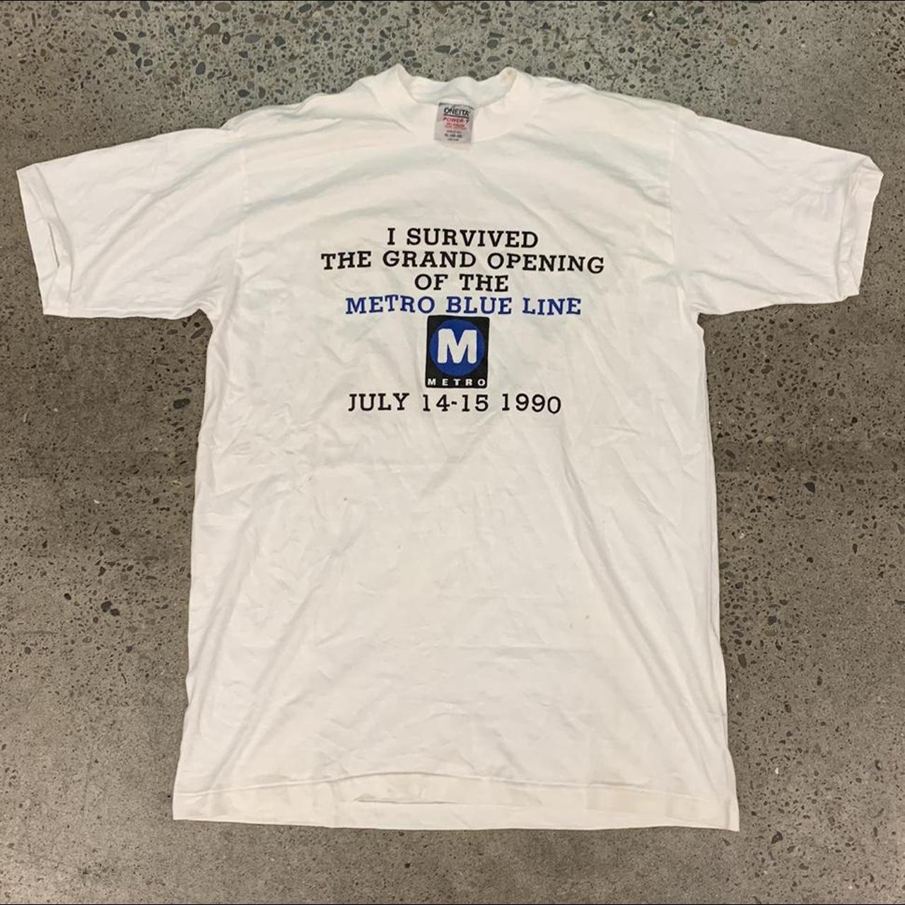 Blue Line Retro T-Shirt