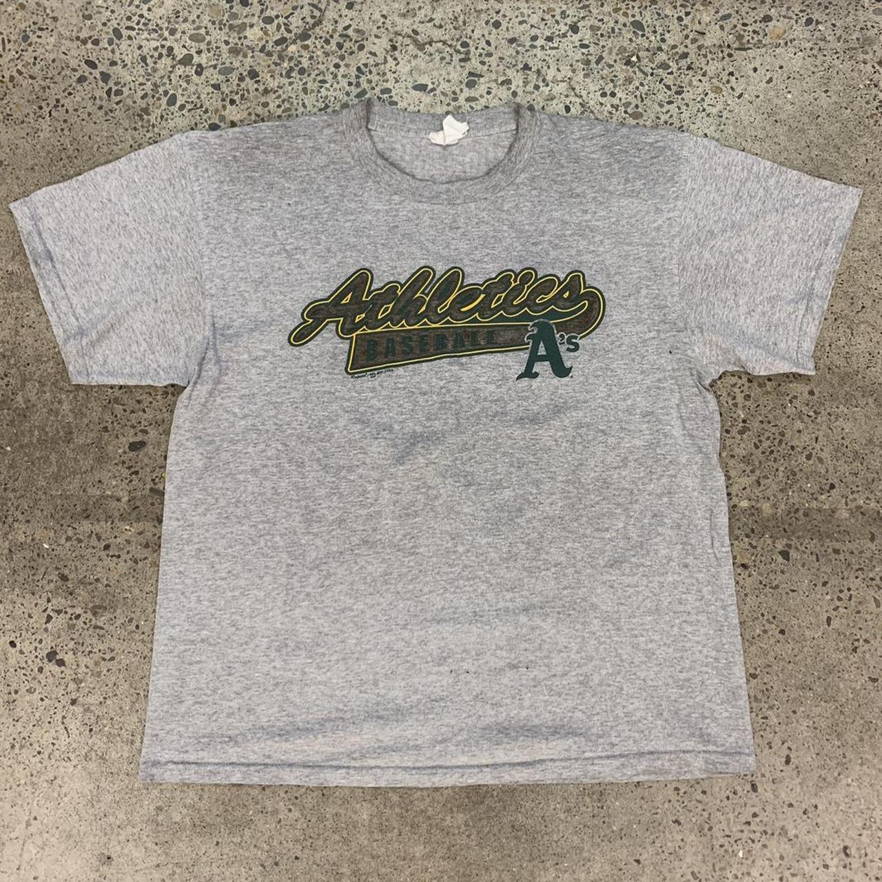 Vintage Oakland Athletics T-shirt Oakland As Grey Green 