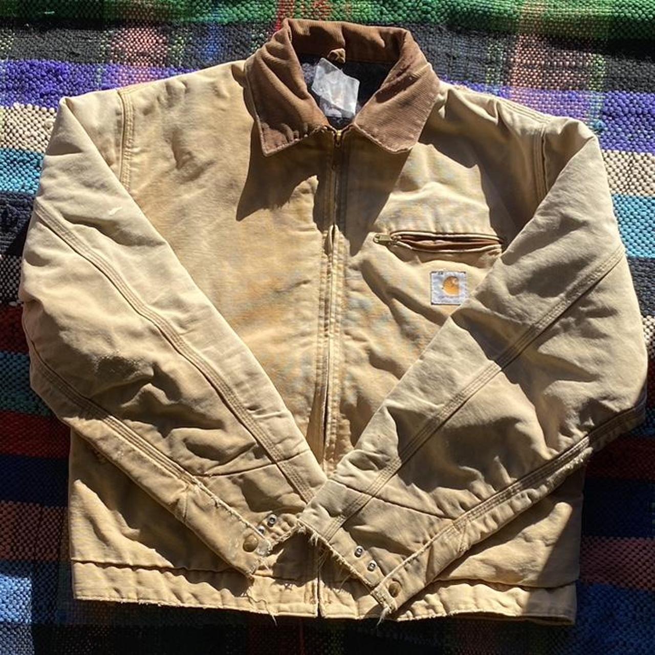 Vintage Detroit Carhartt Jacket Size: Medium... - Depop