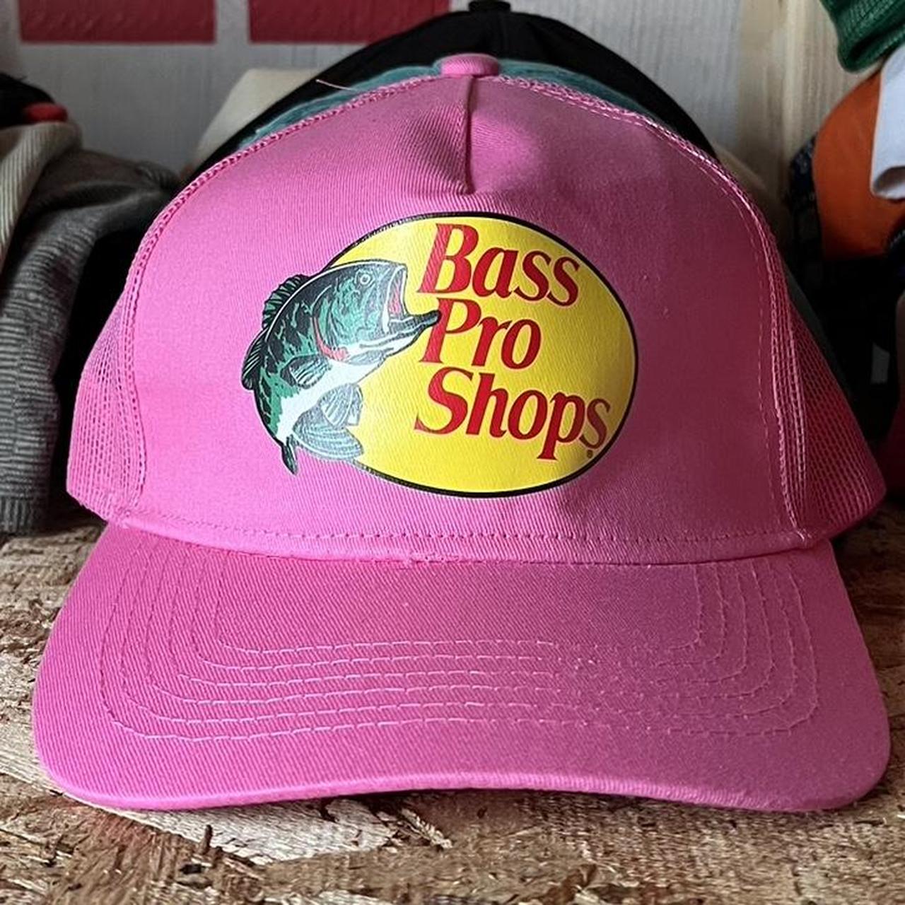 Pink Bass Pro Trucker Hat - Depop