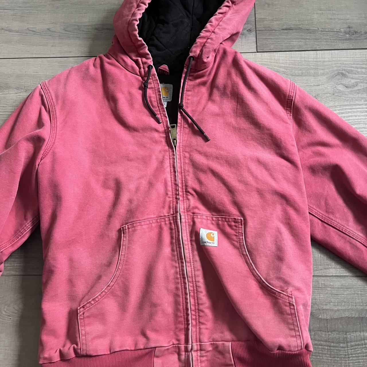 Reddish pink carhartt jacket Best fits a women’s... - Depop