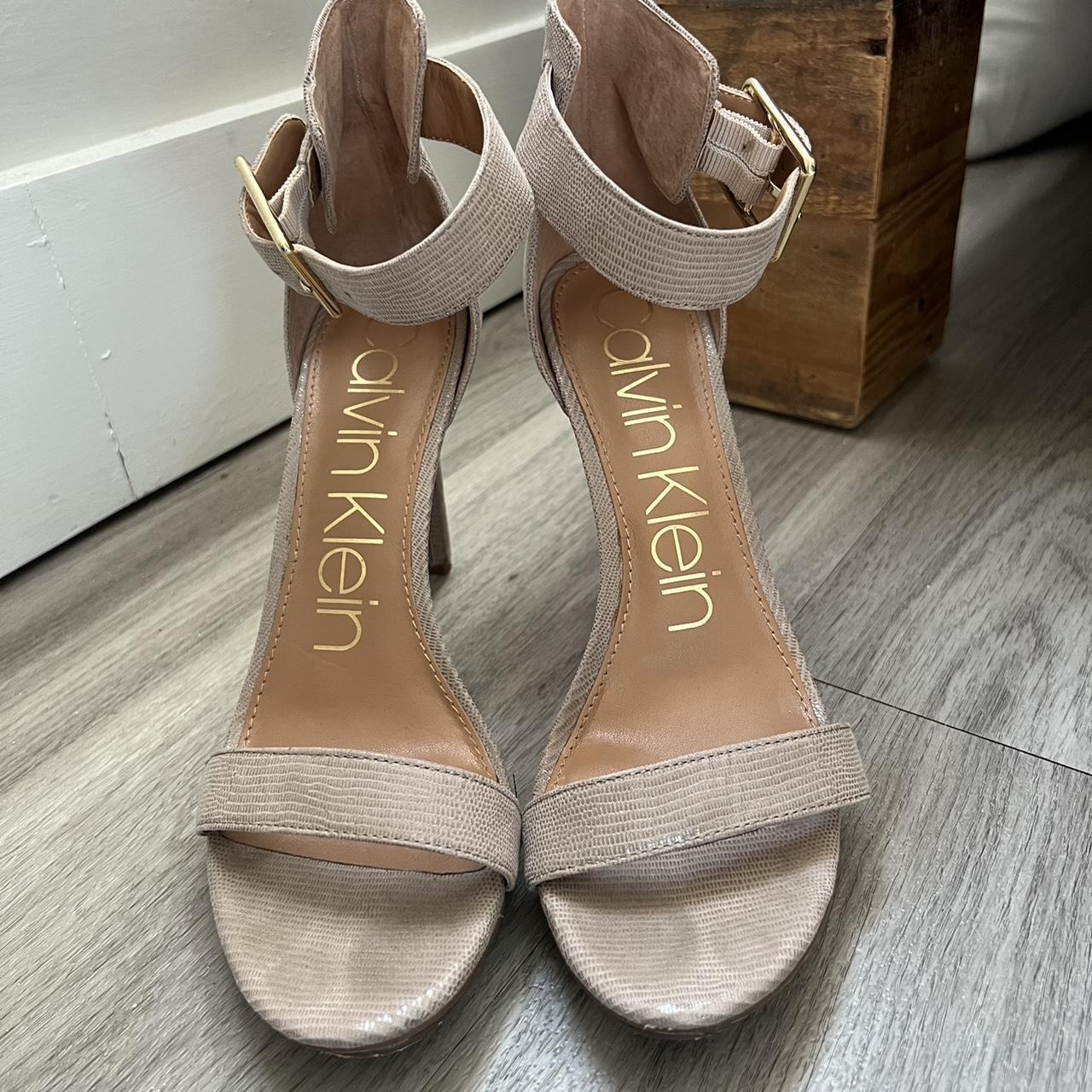 Calvin klein gold sale heels