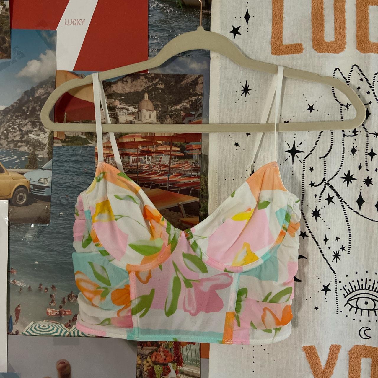 Floral Corset Top Glassons Size M Depop