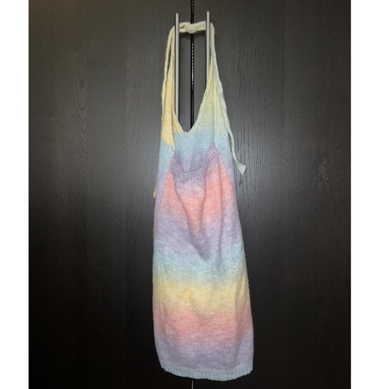 ADORABLE princess polly rainbow knit halter dress!... - Depop