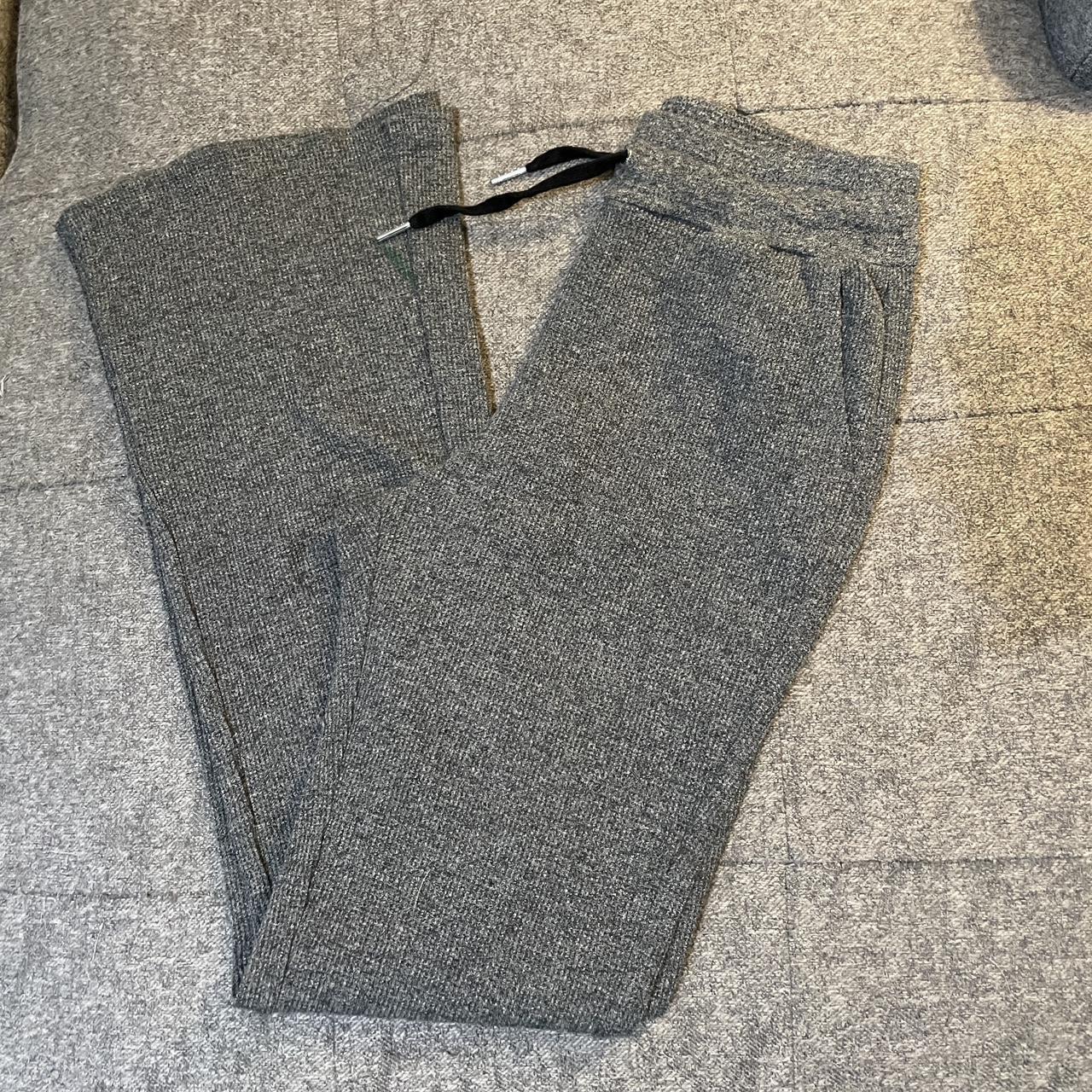 Dark gray Calvin Klein sweats wide leg size... - Depop