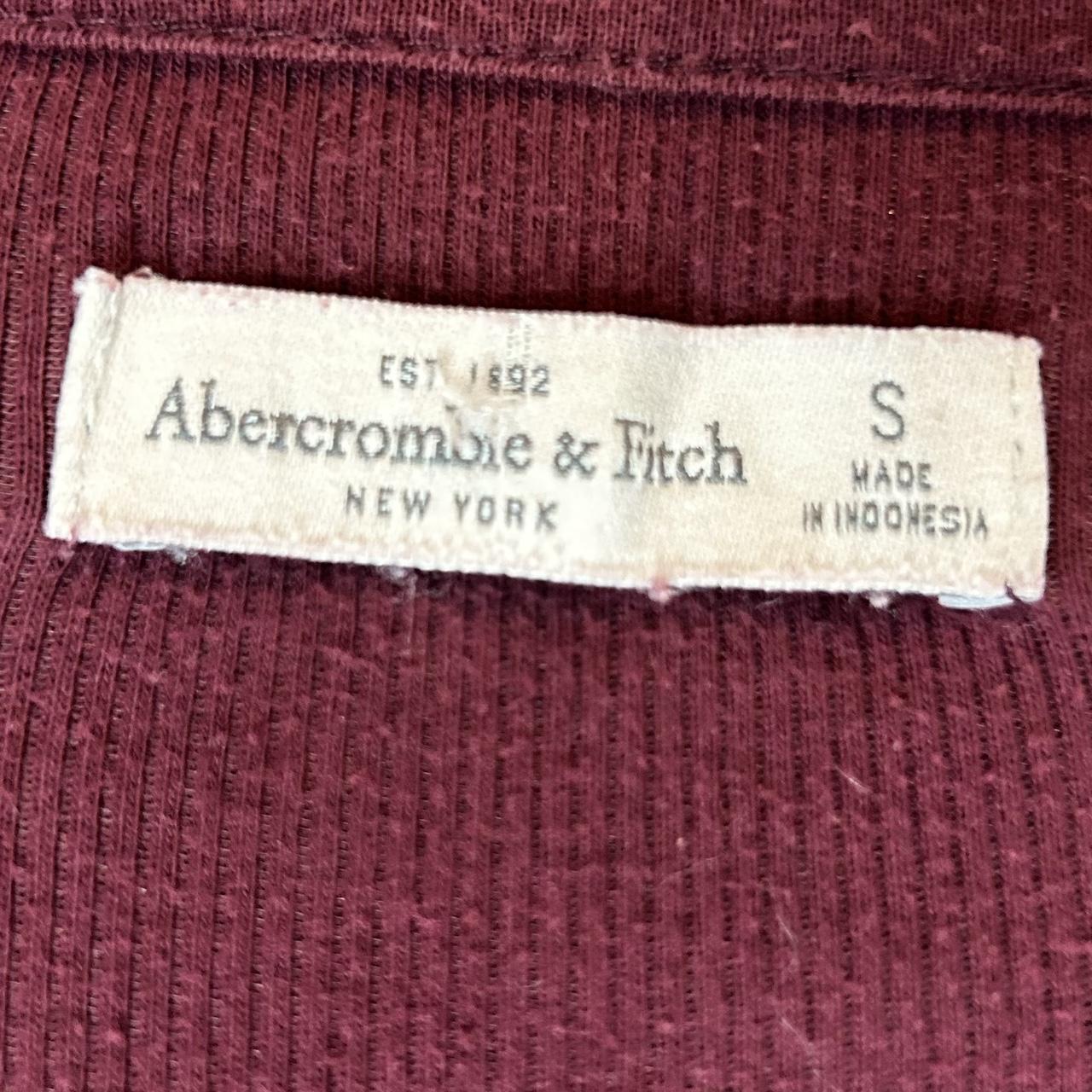 y2k abercrombie & fitch fitted long sleeve - size... - Depop