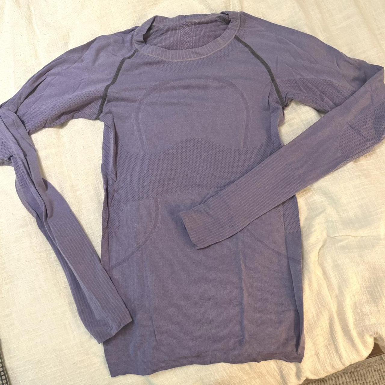 Lululemon purple long sleeve. Size 4. - Depop