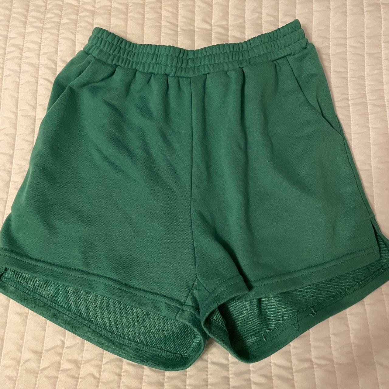 Princess Polly Women's Green Shorts | Depop