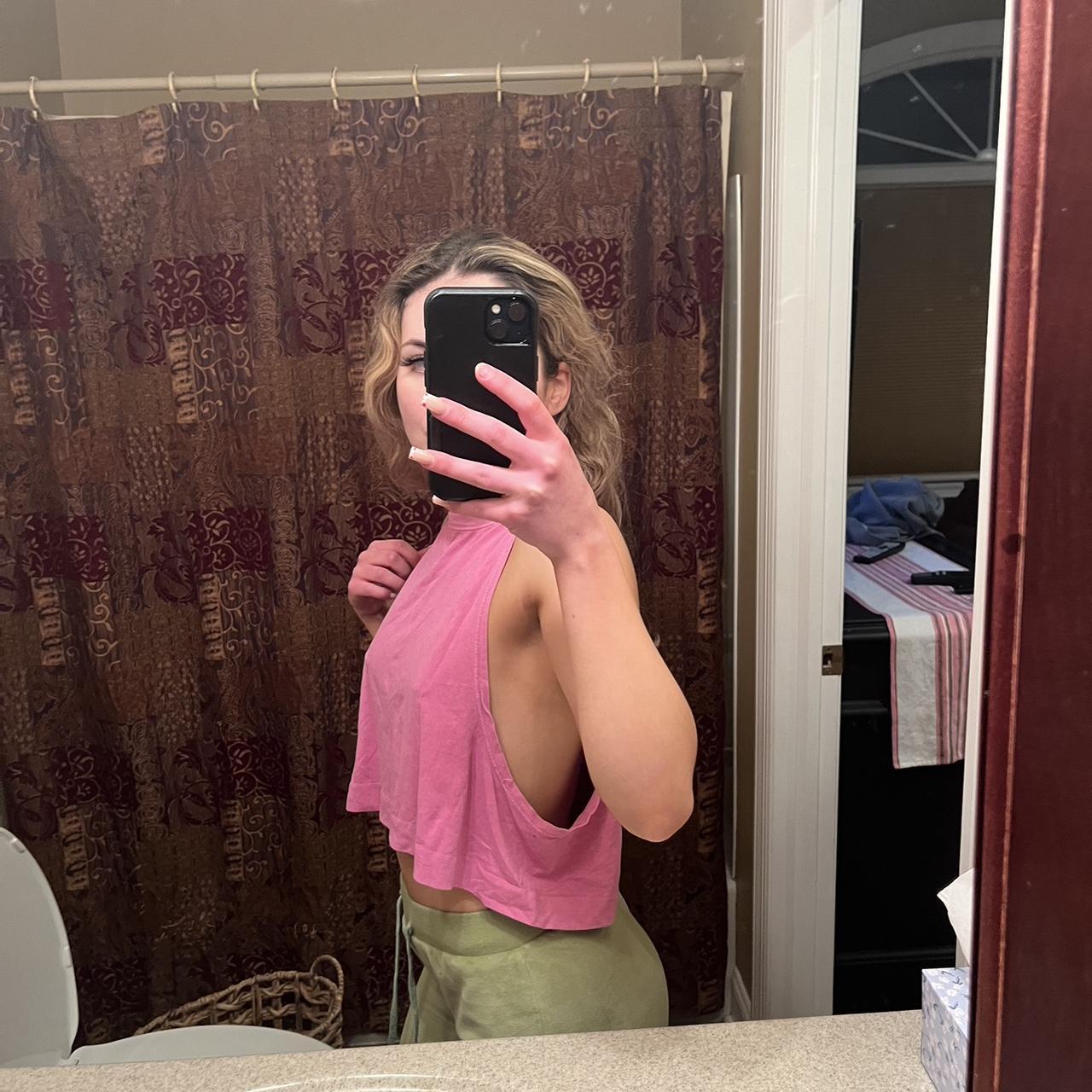 Bubblegum Pink Muscle Tee No tags but fits as a... - Depop