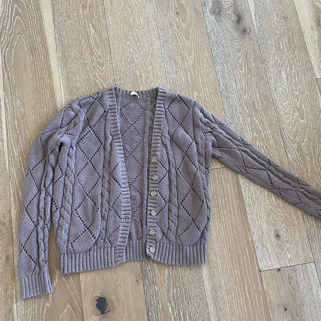 Brandy Melville Lavender Cardigan - Depop