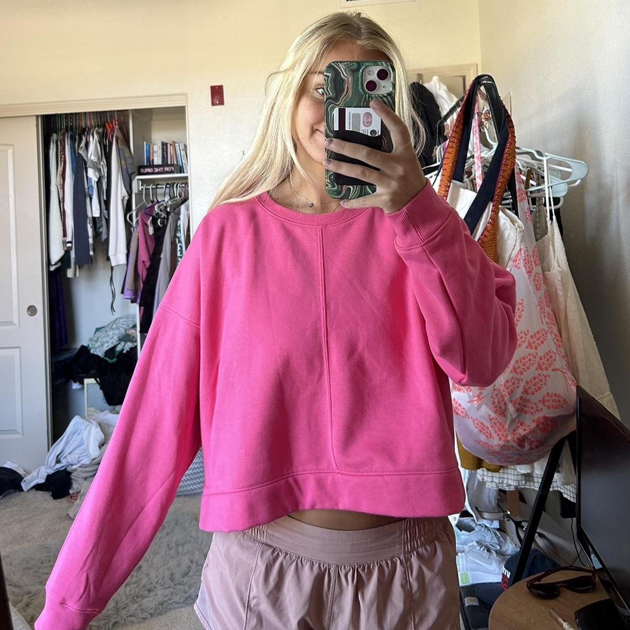 Lululemon Women S Pink Jumper Depop