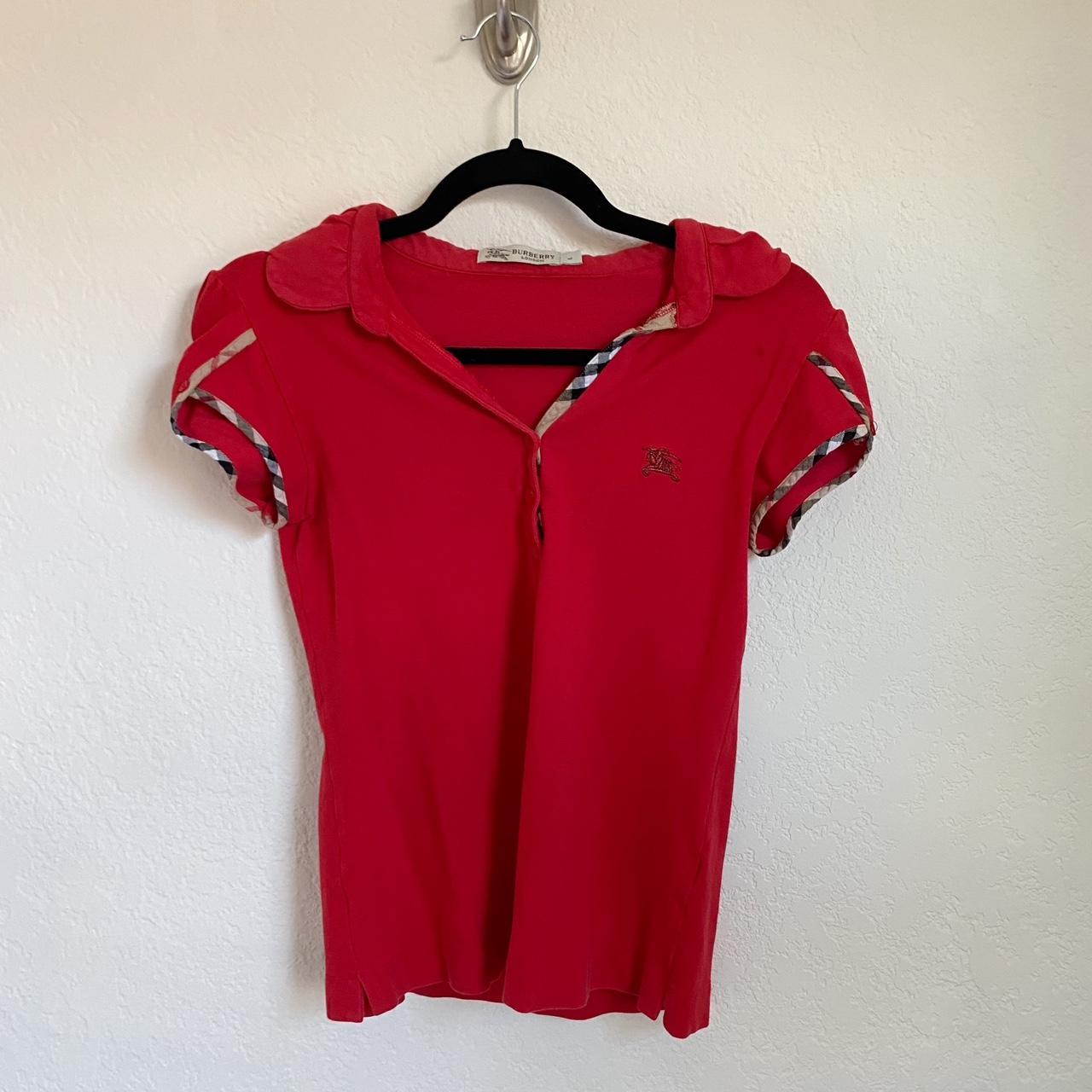 Burberry Women's Red Shirt | Depop