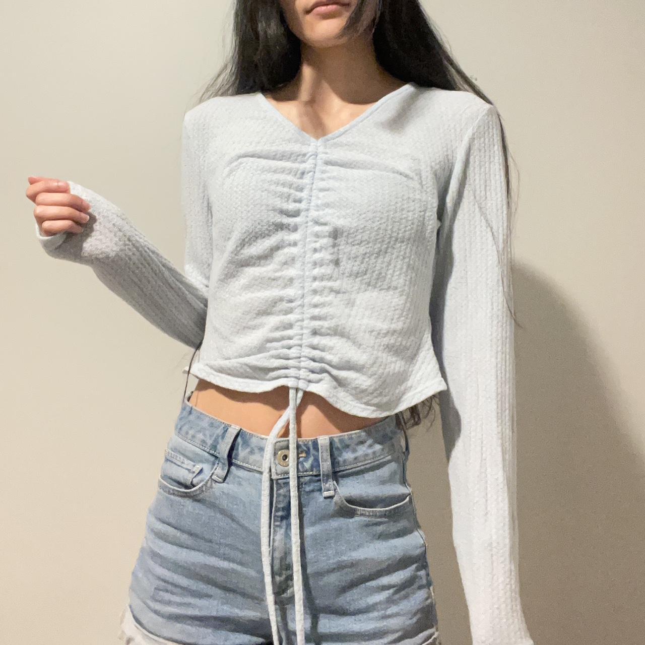 Drawstring cropped hot sale jumper