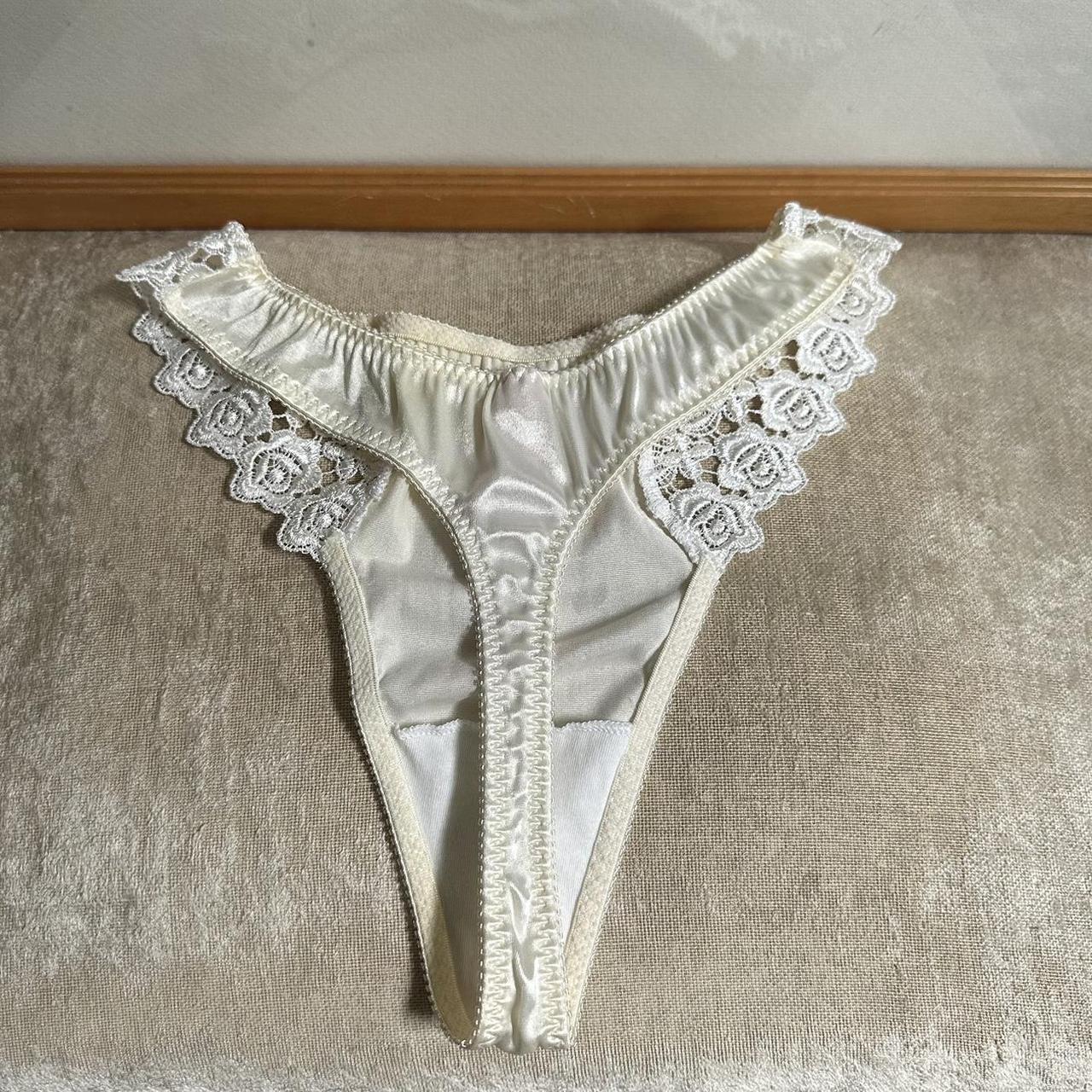 Vintage Victorias Secret Satin Thong Size Small Y K Depop