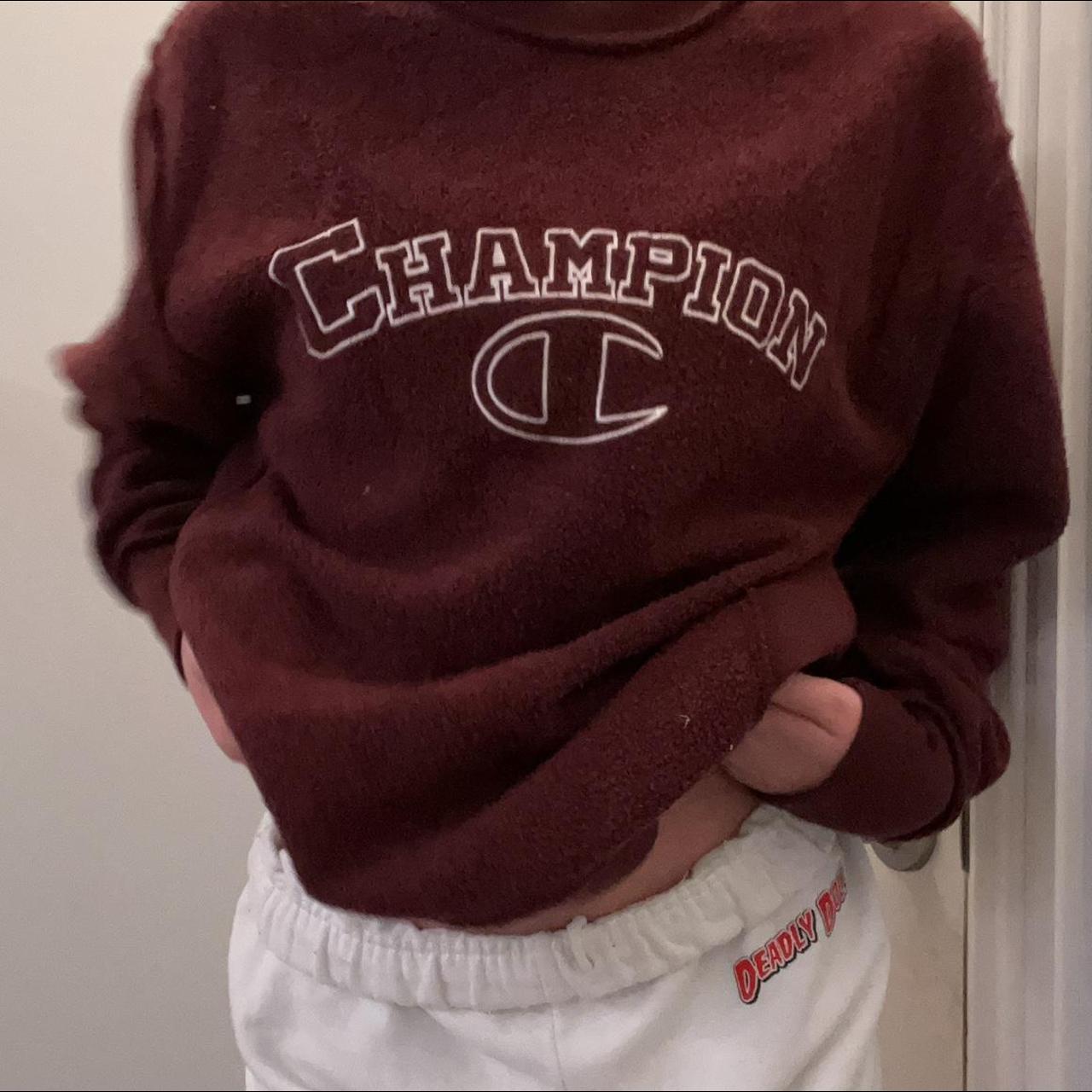 Maroon champion sweatshirt womens online