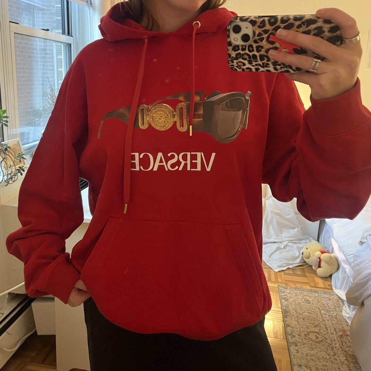 Designer red hoodie fashion