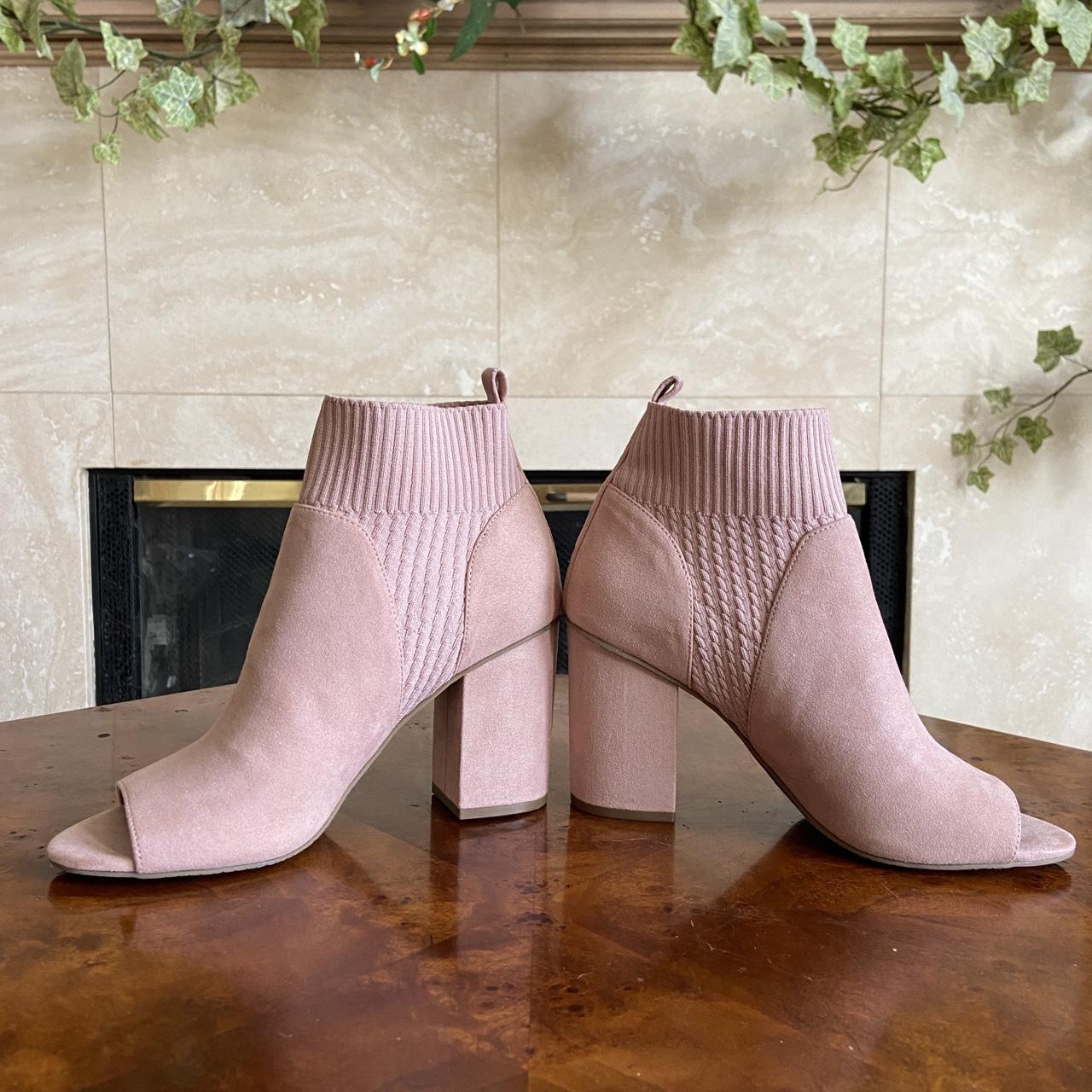 Dusty shop pink booties