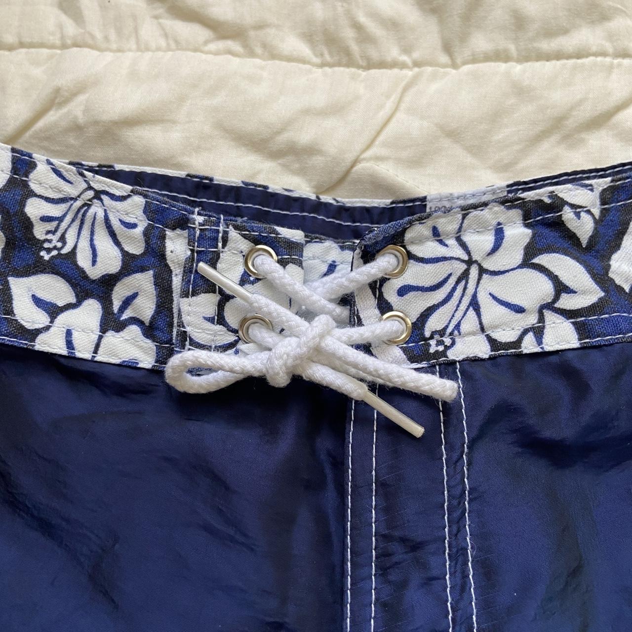 Paisley Print Swim Trunks Real nice navy blue - Depop