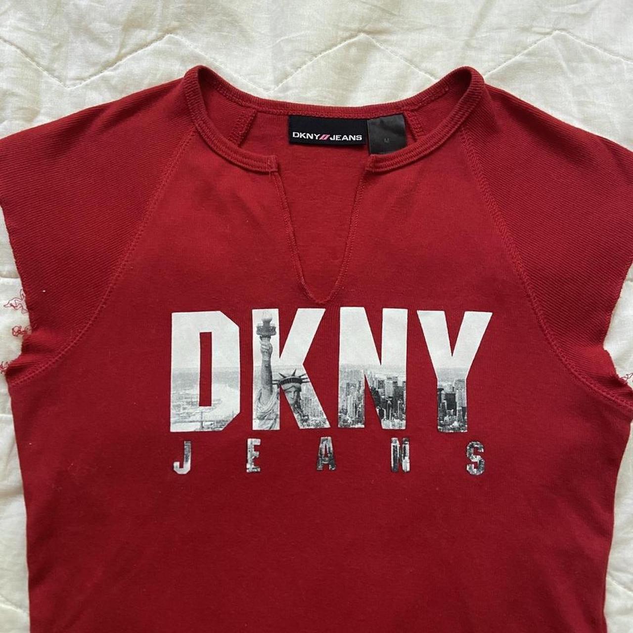 Y2K Top Y2K 2000s DKNY Jeans top. Cut out. Depop