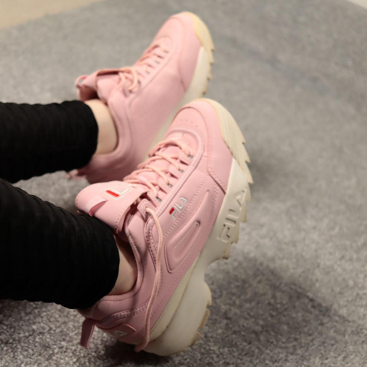 jd fila pink trainers