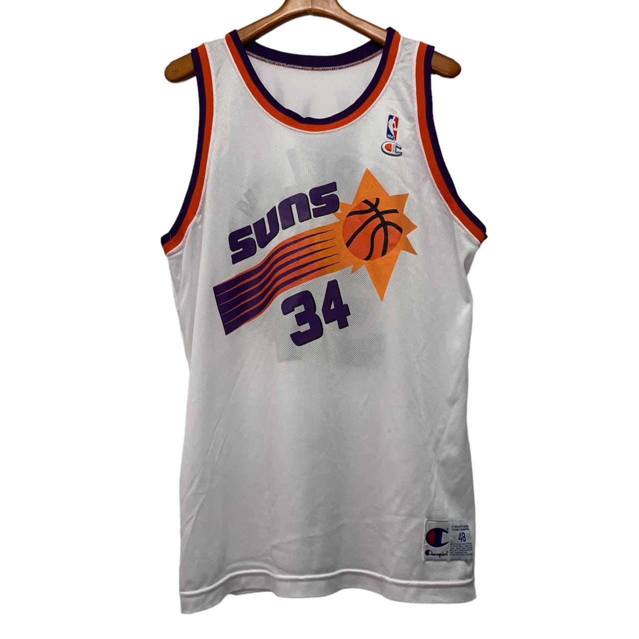 Vintage 90s Champion NBA Phoenix Suns Charles Barkley 34 White