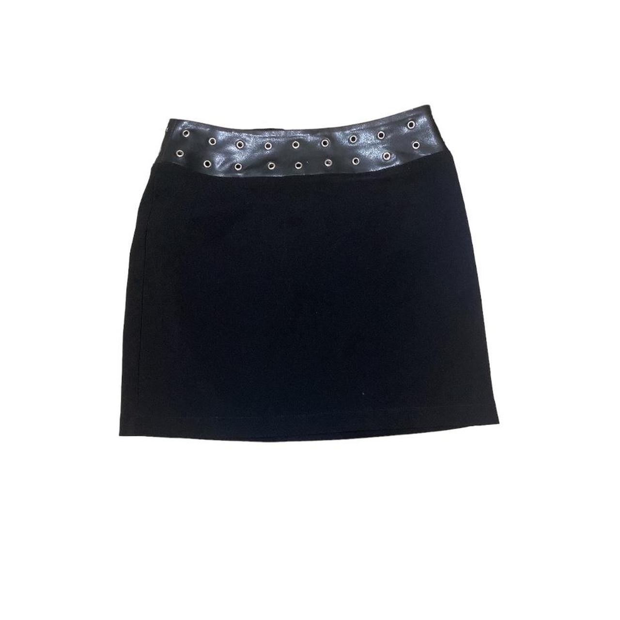 New Look Women's Black and Silver Skirt | Depop