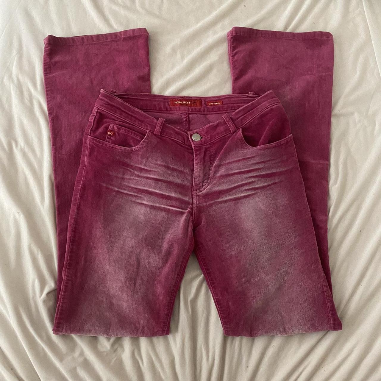 Vintage miss sixty pink cord flares!! Faded... - Depop