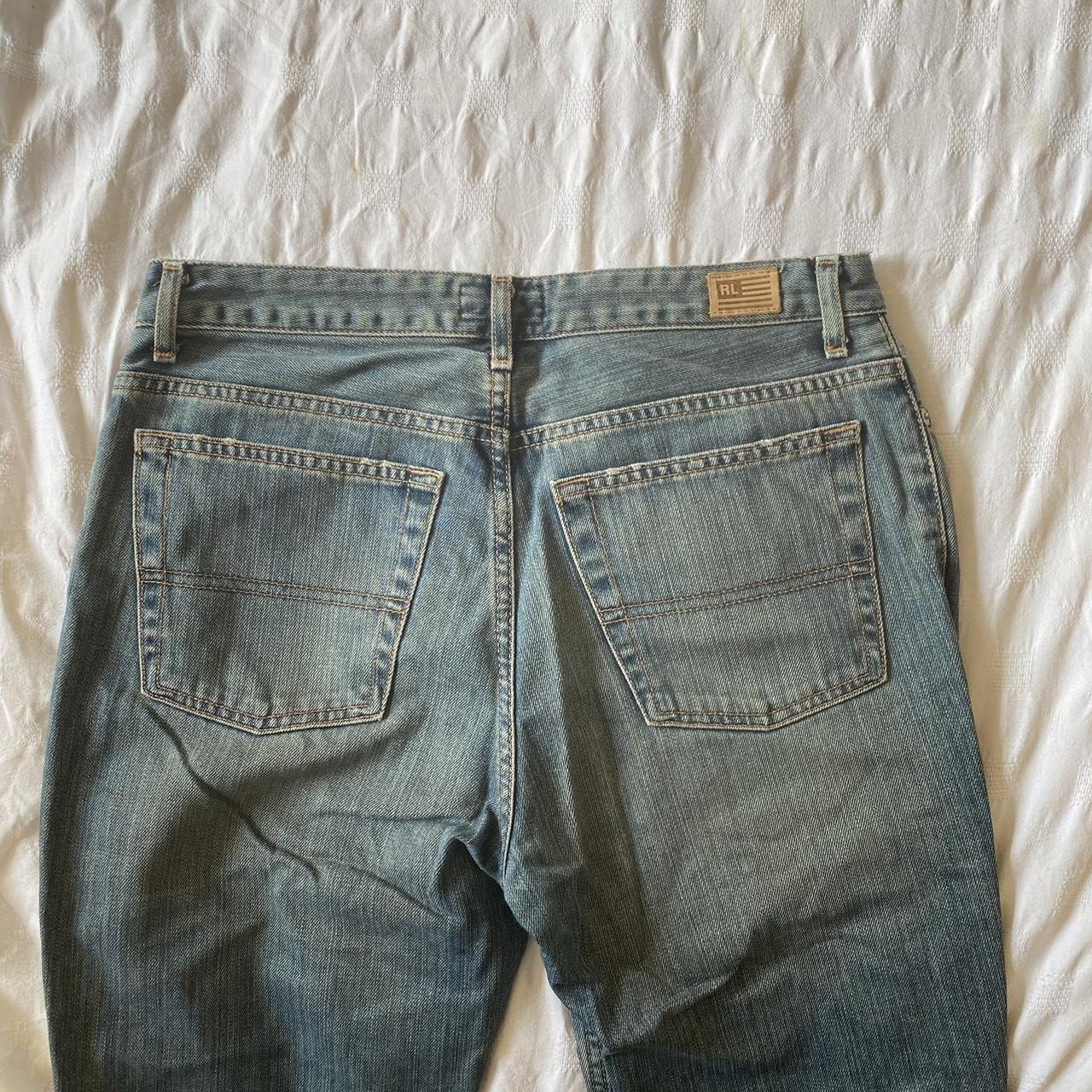 Vintage Ralph Lauren flared jeans Light wash, mid... - Depop