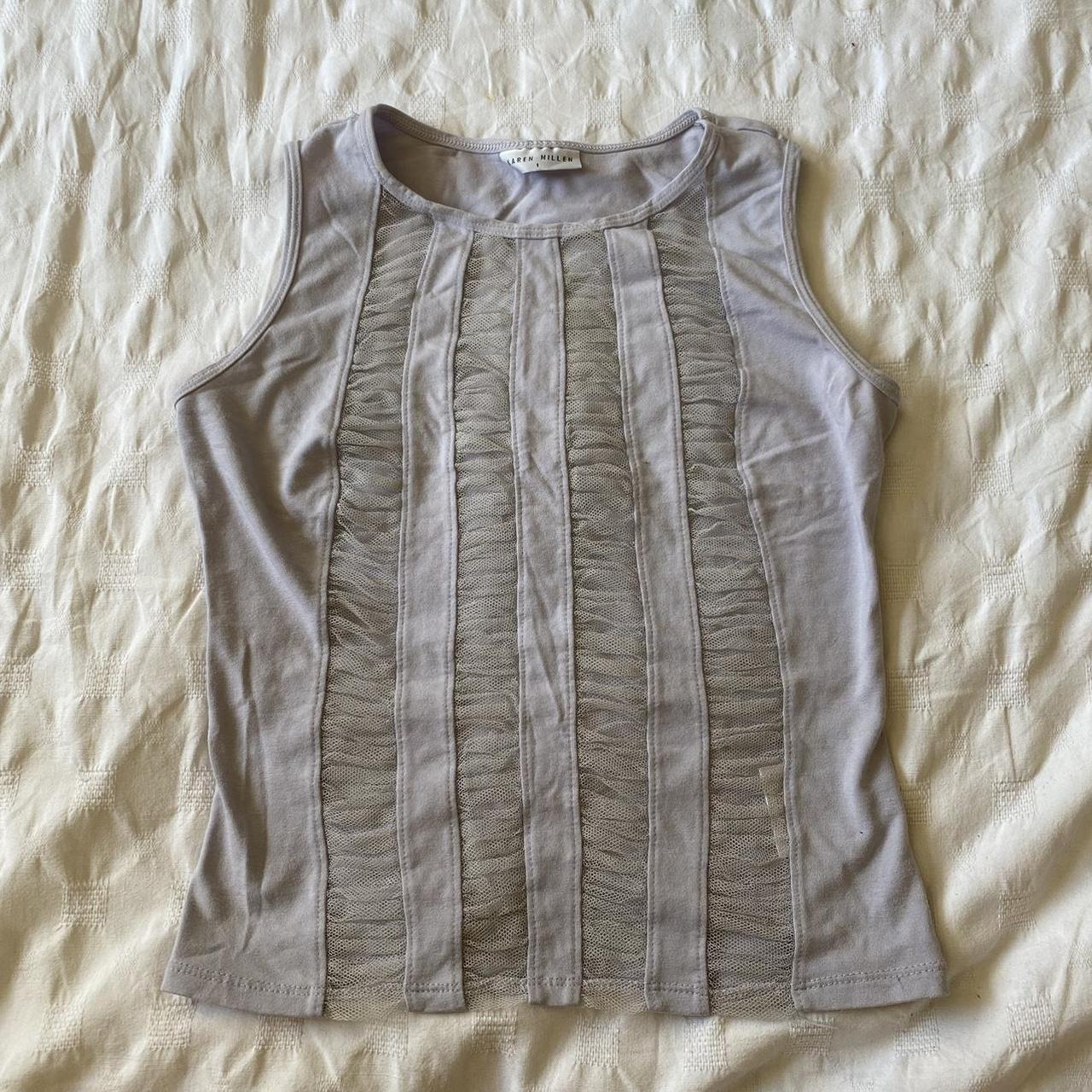 Vintage Karen millen tank top Greyish/ lilac colour... - Depop