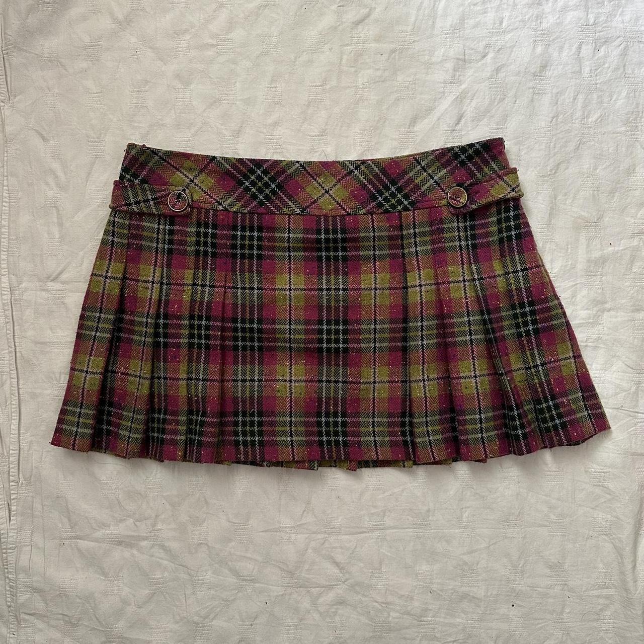 Most beautiful tartan pleated skirt from next Green... - Depop