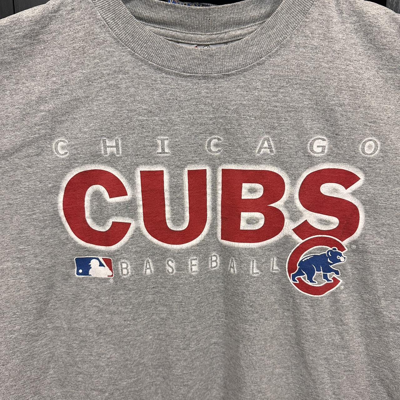 Vintage y2k 2002 chicago cubs shirt Majestic size - Depop