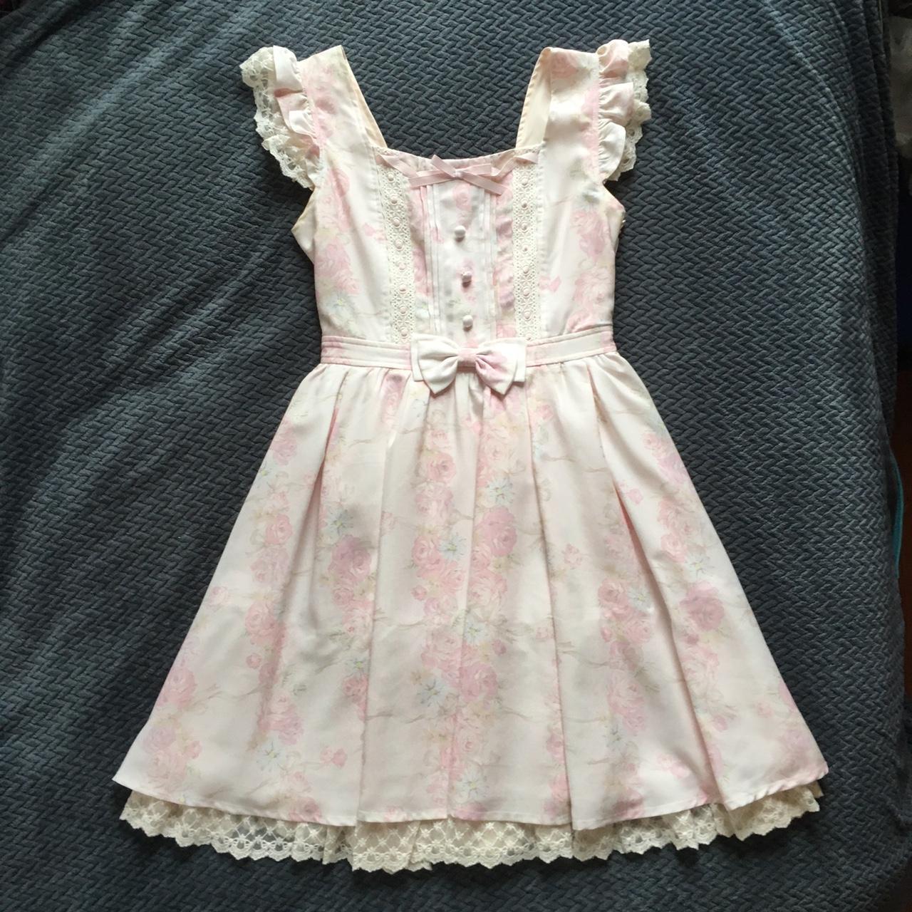 Liz Lisa Rose Ribbon JSK in pink 🌹🎀 Free size, but... Depop