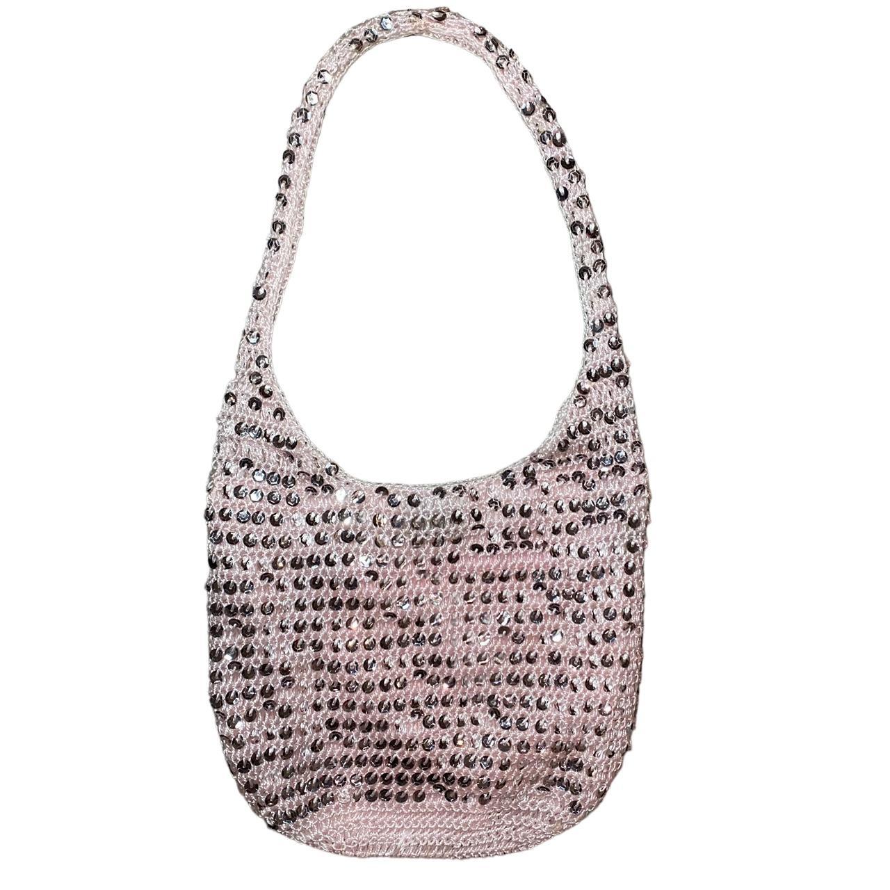 Women's Y2K Sparkly Silver Hobo Bag