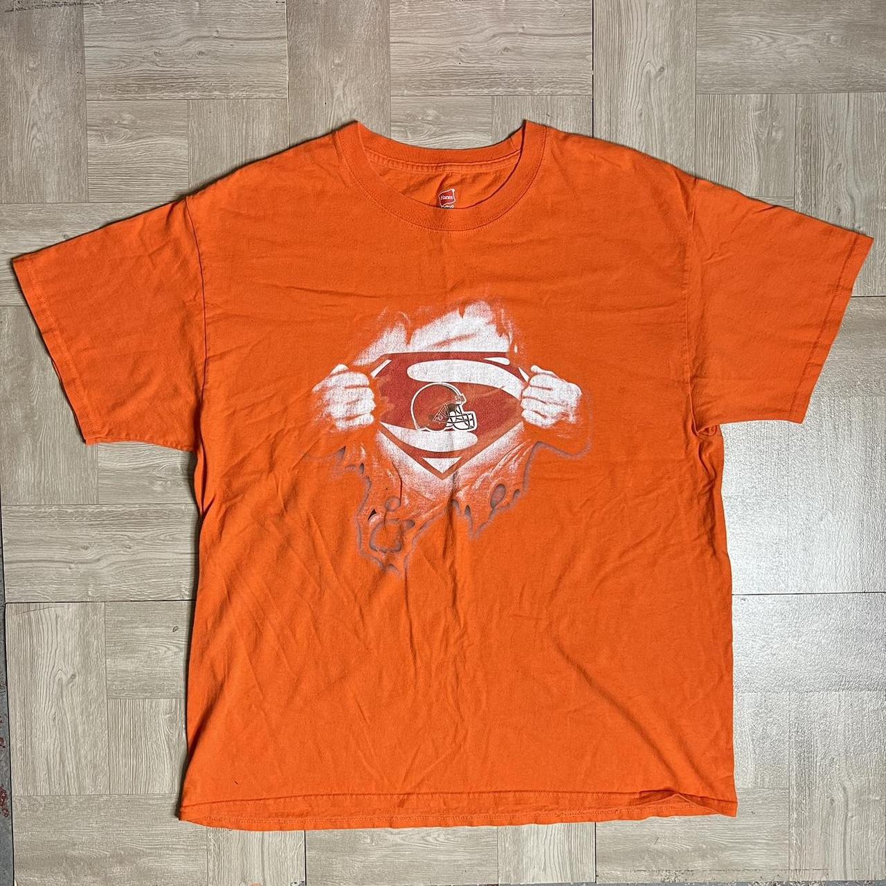 Vintage 2000s Cleveland Browns Logo Brown T Shirt In - Depop