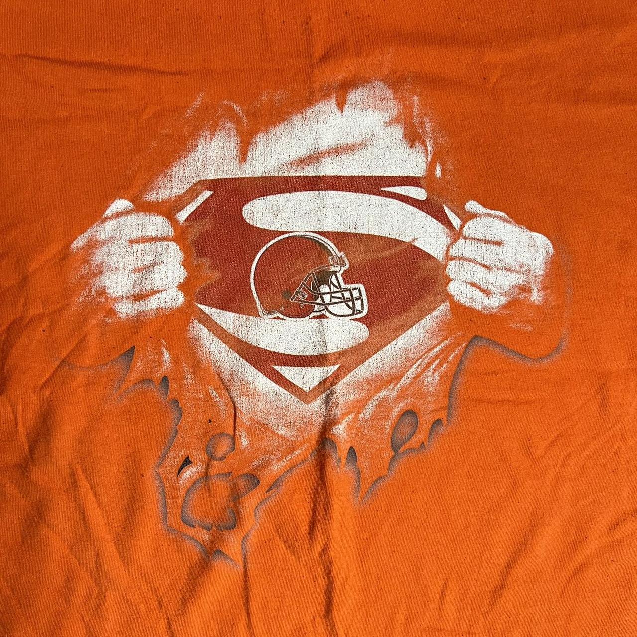 Vintage 2000s Cleveland Browns Logo Brown T Shirt In - Depop