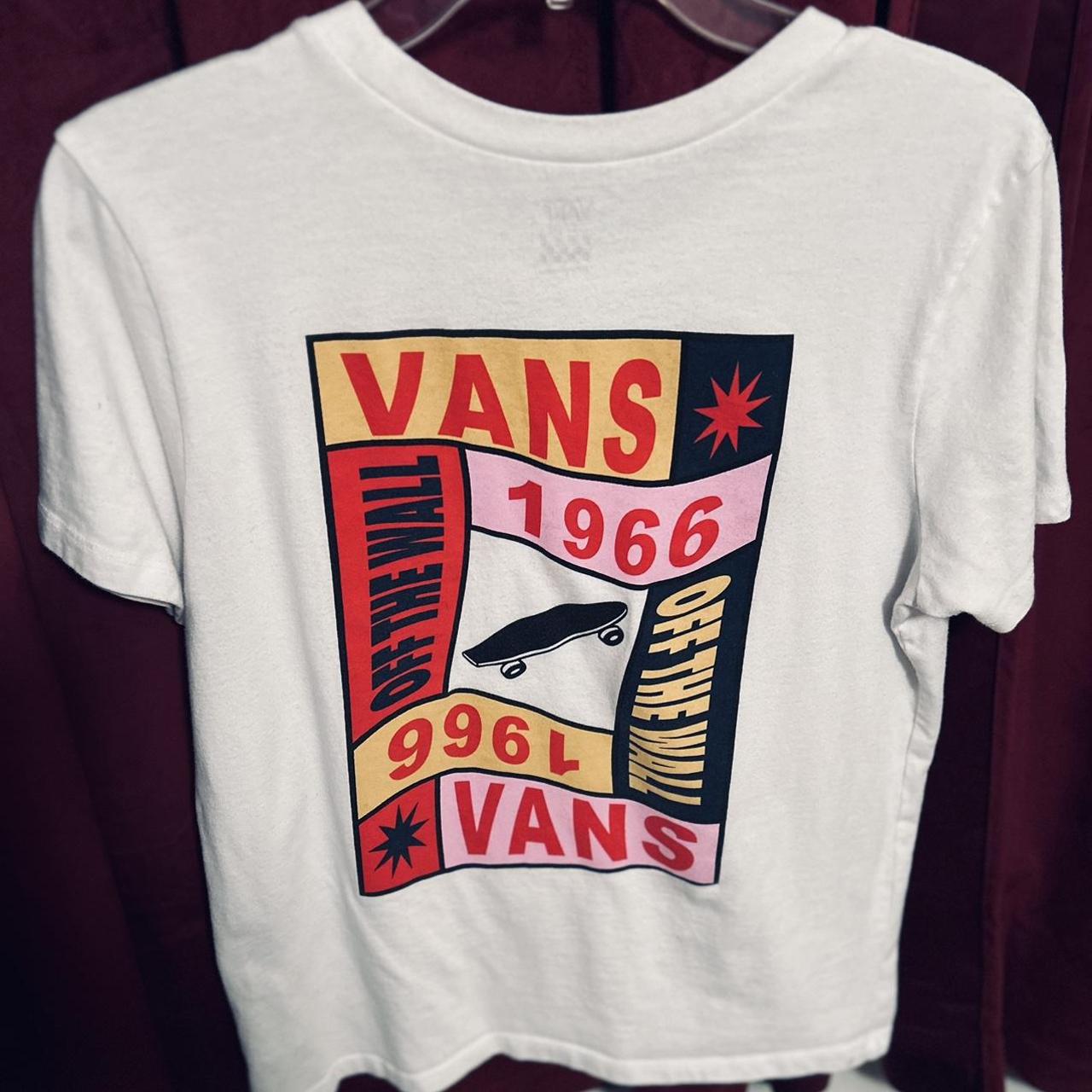 Vans Tshirt first pic is the back. Size L but fits... - Depop