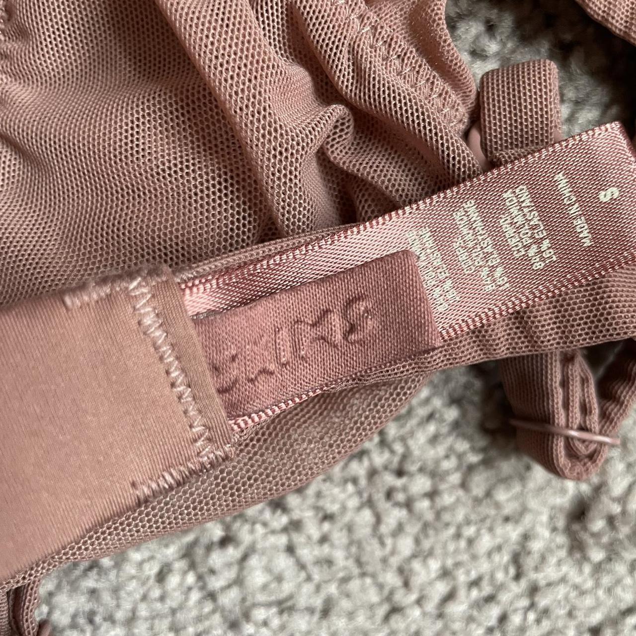 SKIMS Mesh Triangle Bralette Rose Clay - Depop