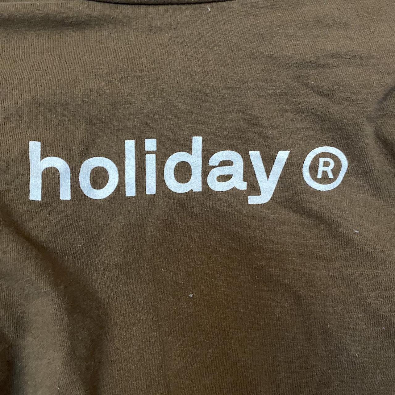 Holiday The Label Men's Brown and White T-shirt (2)