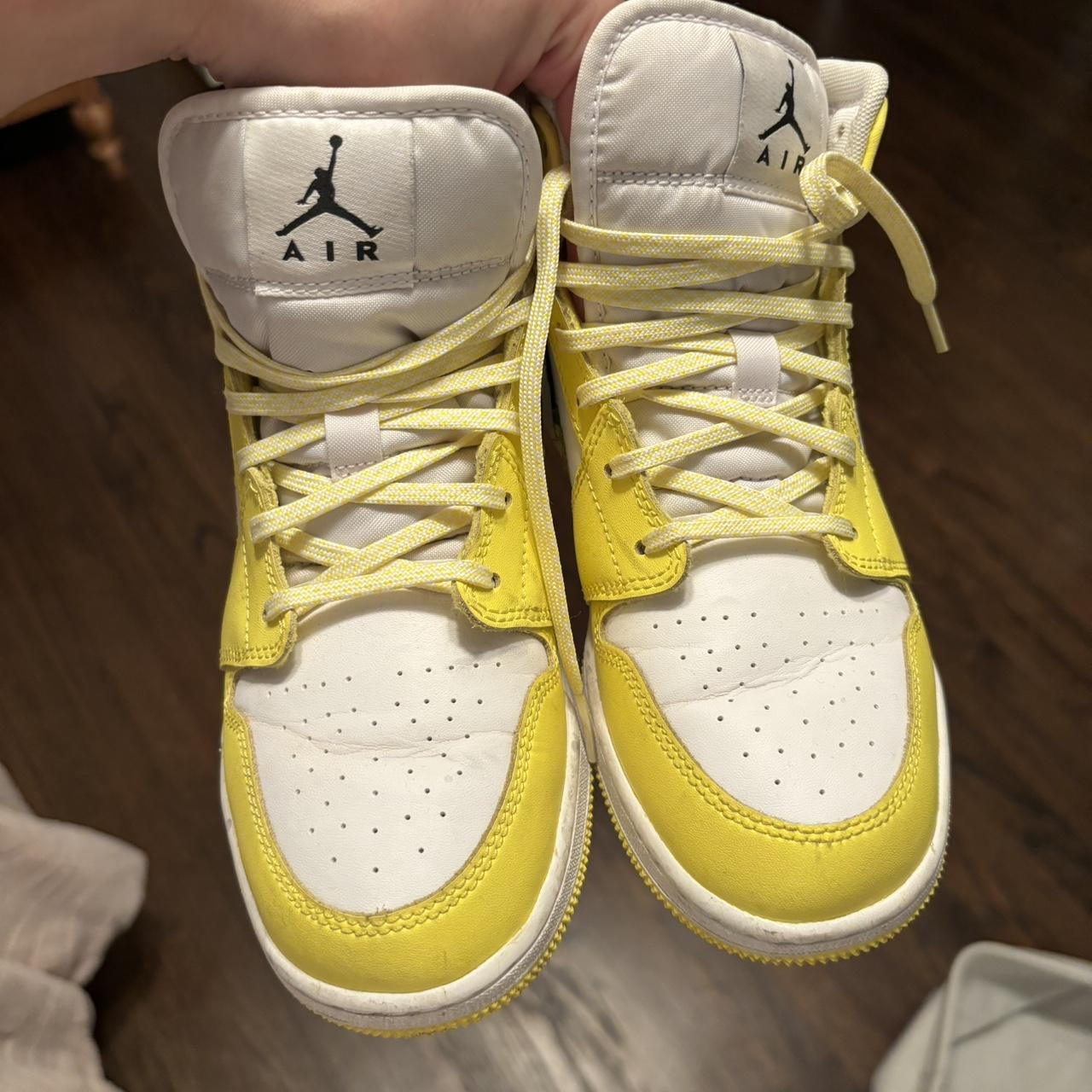 Mid Yellow Rose Yellow Floral Jordans Slightly Used Jordan Retro - Main Image