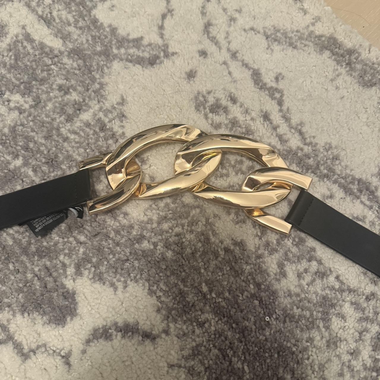gold chain belt zara