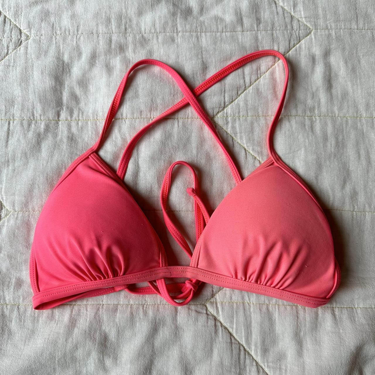 Hollister bikini top Hot pink Size small Super cute... Depop