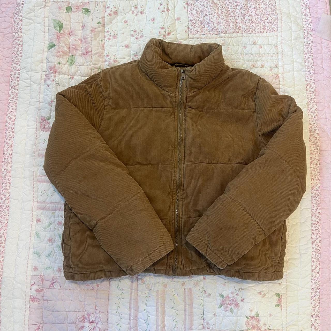 Brandy Melville John Galt Brown Corduroy Puffer... Depop