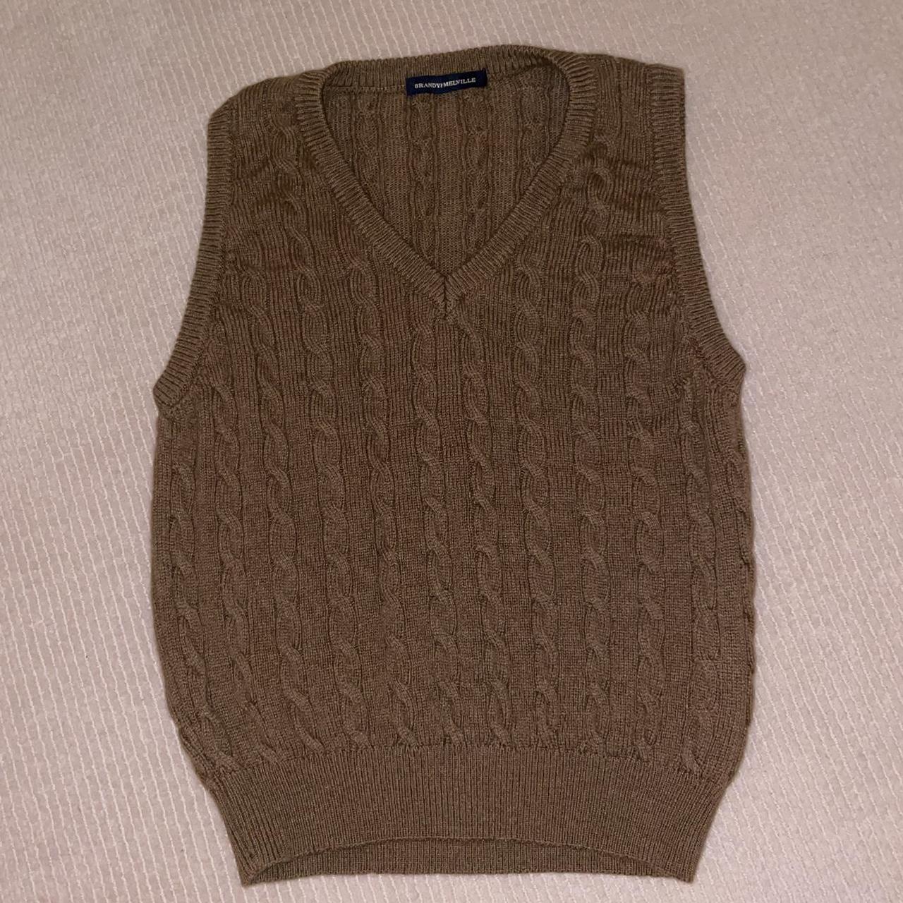 Brandymelville Depop Brandy Melville Brown Sweater Vest Knitted