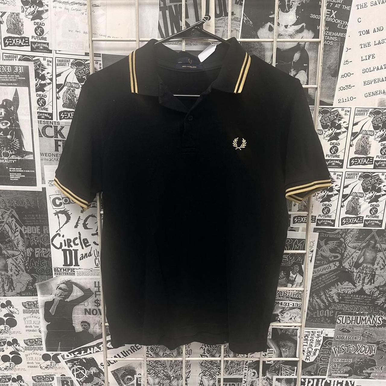 Fred Perry Twin Tip Black Gold Polo Shirt 38 M