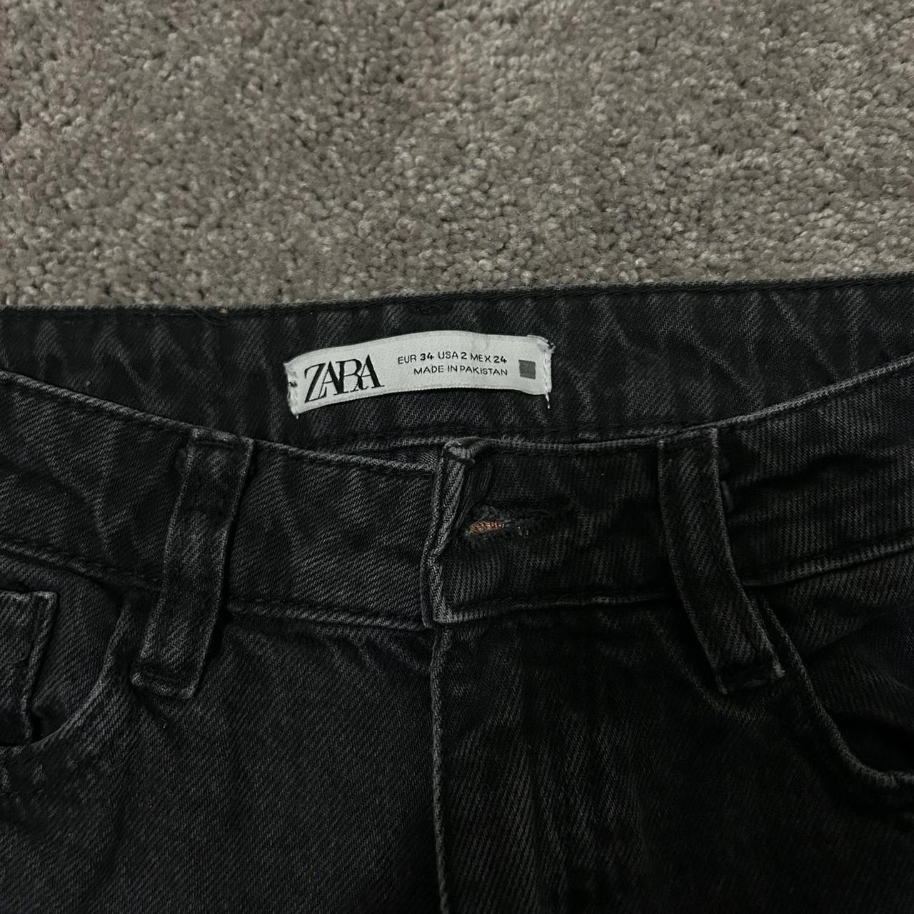 Zara dark wash mom jeans -fits 24 inch waist... - Depop