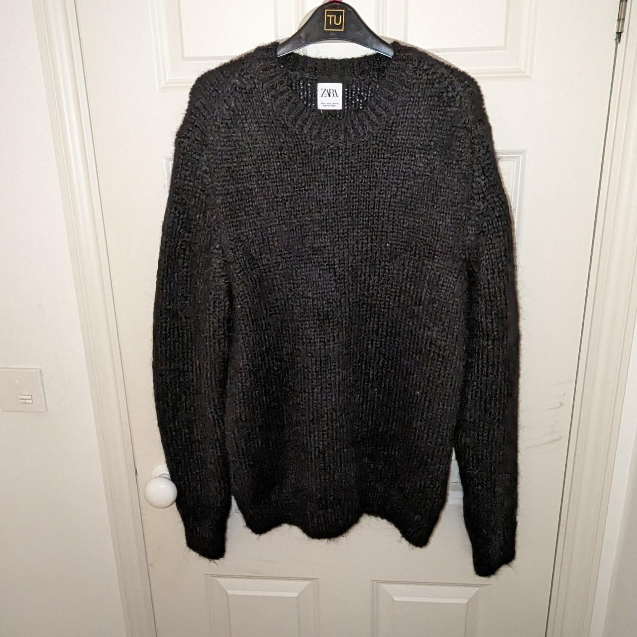 Zara Men's Woolley Black Jumper (L) Worn only once... - Depop